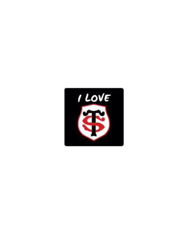 Autocollant I Love ST Noir Stade Toulousain