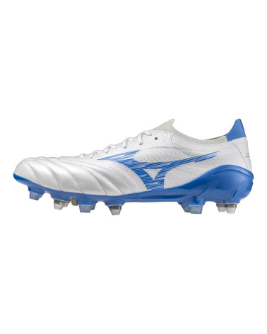 Crampons Morelia Neo IV Beta Elite Mix Blanc/Bleu Mizuno