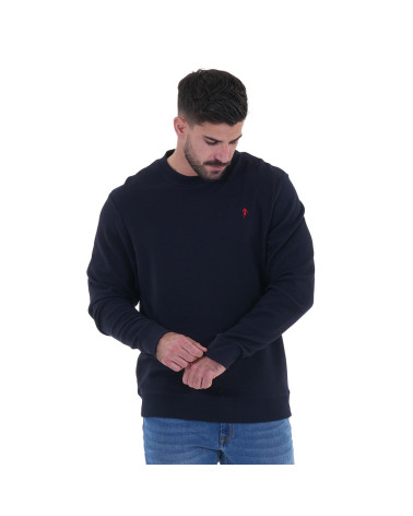 Pull Col Rond Bleu Marine Ruckfield